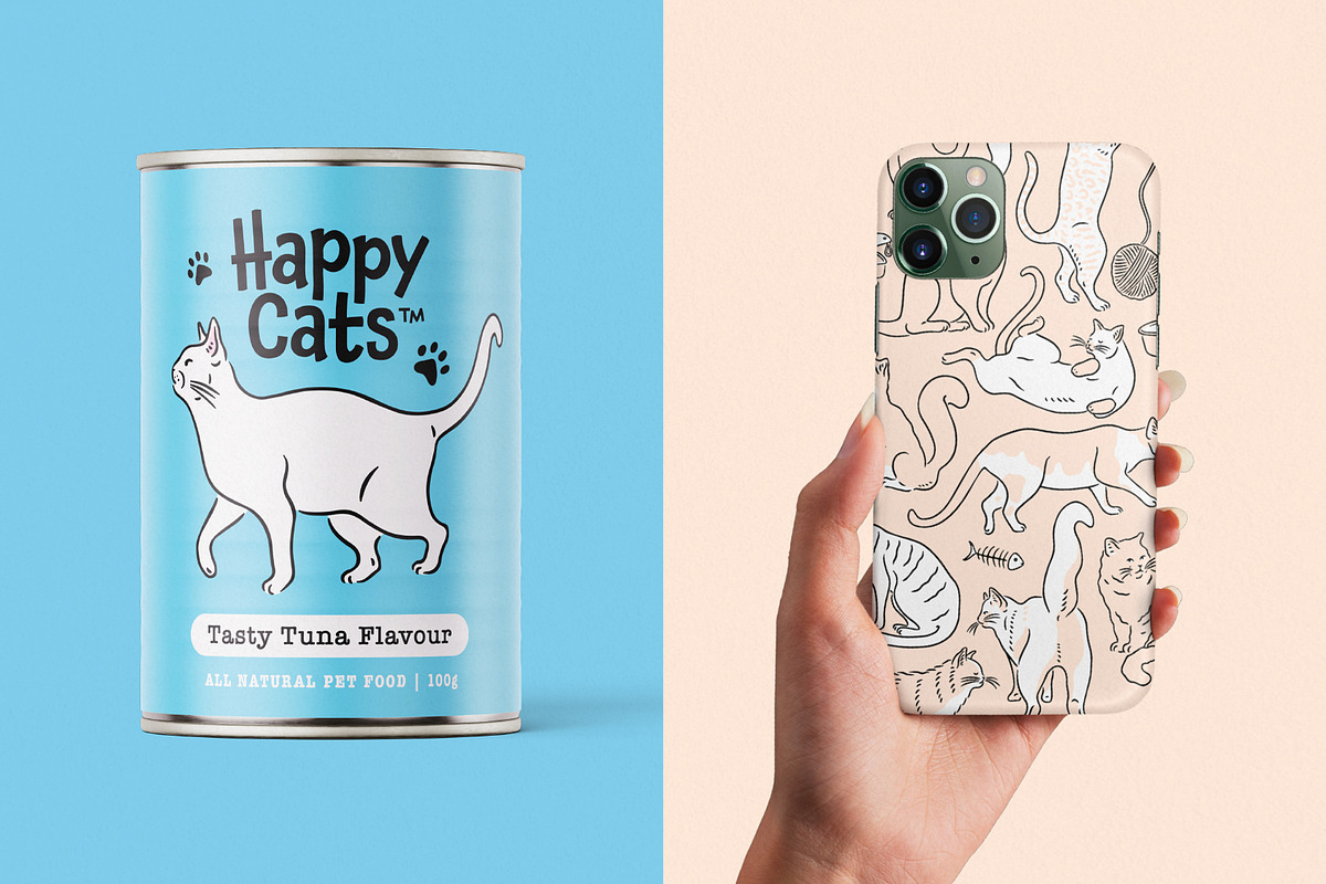 Cats! Vector Clip Art Illustrations, an Animal Illustration by rouxsupplyco (Photo 8 of 9)