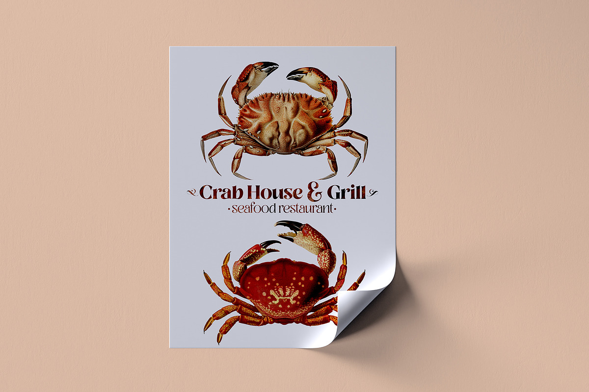 Vintage Crab illustrations, an Animal Illustration by Natalka Dmitrova art (Photo 4 of 12)