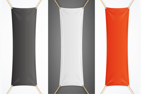 Textile Advertising Banner, an Object Graphic by Vector and Templates