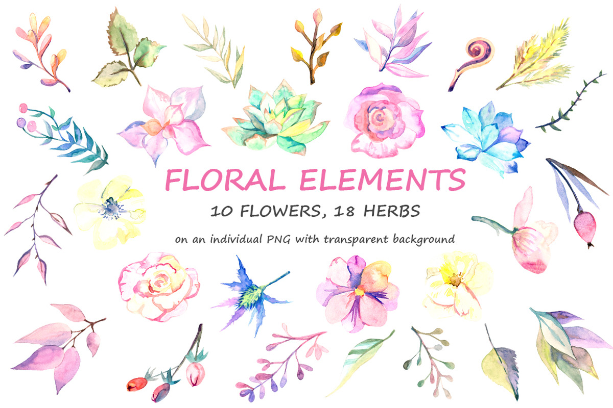 Romantic garden. Watercolor design, an Illustration by Kseniya_design (Photo 2 of 10)