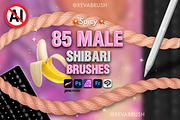 Procreate Male Pose Body brushes, a Brush Add-On by Revabrush (Thumbnail 1 of 4)