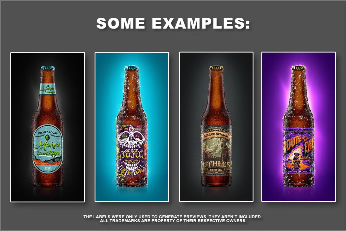 Beer Bottle Mockup, a Product Mockup by Bruno's Shop (Photo 6 of 8)