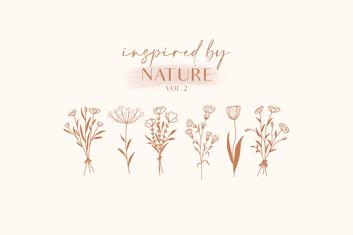Floral Line Drawings Logo Elements, an Illustration by Kaya Fonts (Photo 10 of 10)