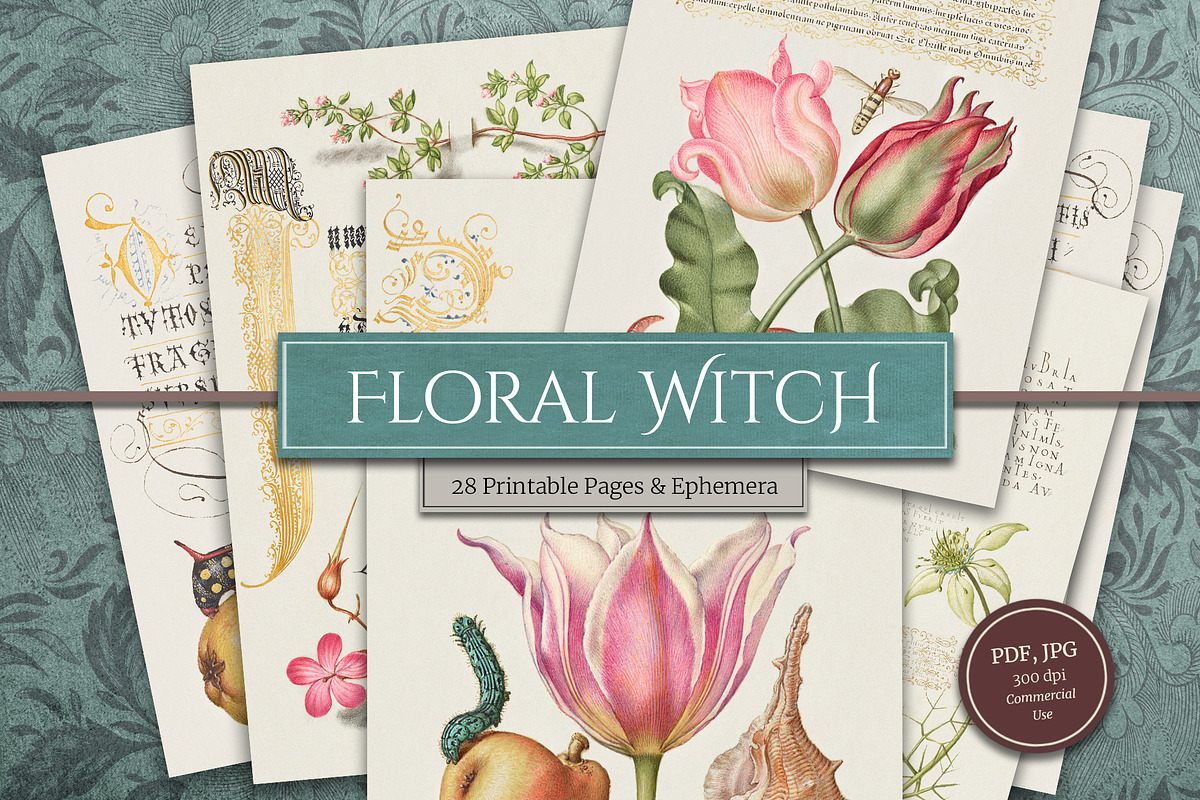 Floral Witch Spellbook (28 Pages), an Illustration by Secret Helper (Photo 1 of 5)