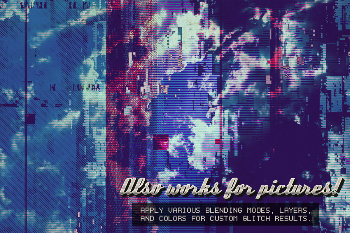 Procreate Glitch brushes - set of 18, a Brush Add-On by MiksKS (Photo 8 of 11)