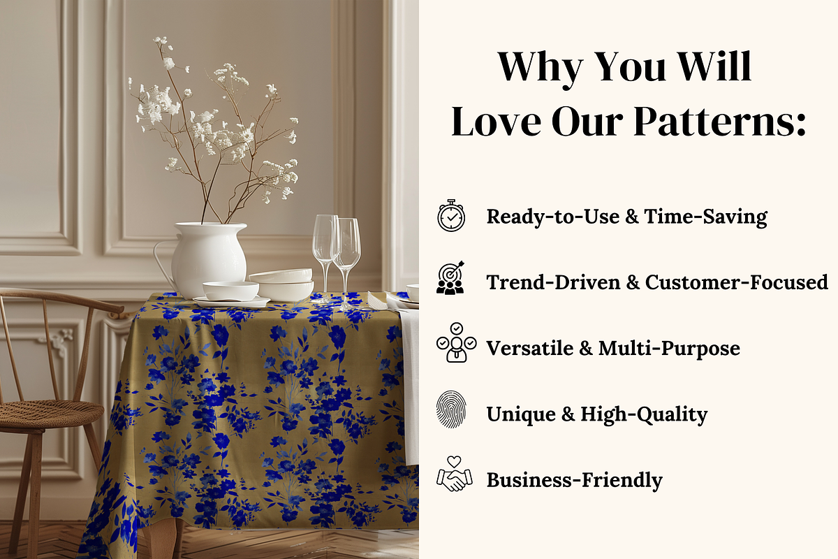 Chinoiserie Blue Floral Patterns, a Pattern Graphic by Ninterints (Photo 7 of 18)