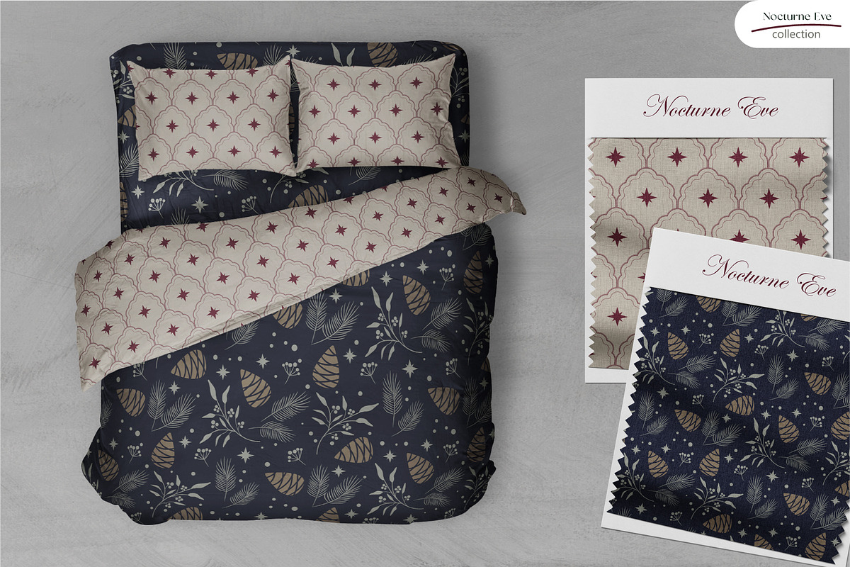 Nocturne Eve - Seamless Patterns, a Wallpaper Graphic by InaCorart (Photo 2 of 9)