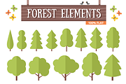 Flat Forest Elements, an Illustration by Magurok (Thumbnail 3 of 4)