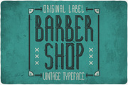 Barber Shop Typeface, a Symbol Font by VozzyStock (Thumbnail 1 of 5)