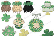 Saint Patrick's Day Clipart, a Seasonal Illustration by GlamArtZhanna (Thumbnail 3 of 3)