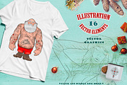 Cristmas collection: Xmas tattoo, an Education Illustration by LaVika (Thumbnail 2 of 5)