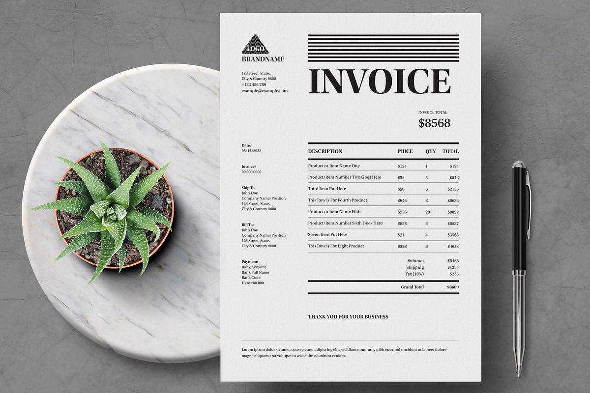Company Invoice Layout