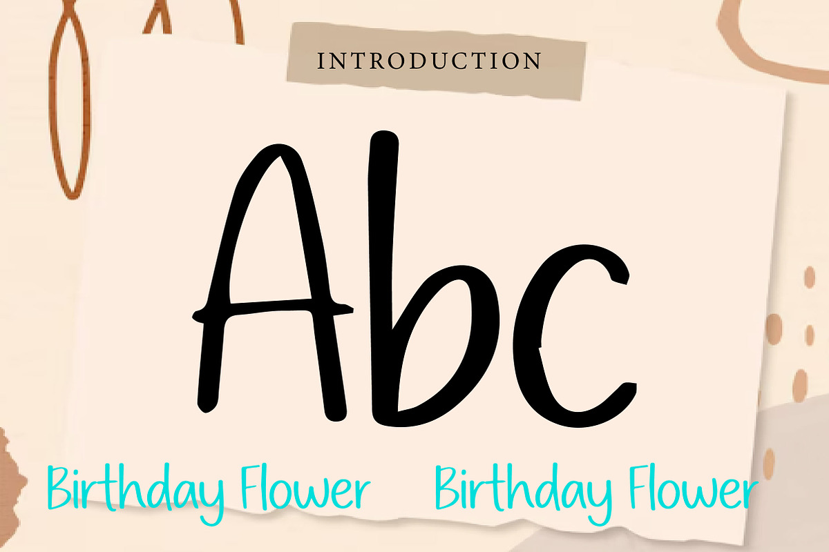 Birthday Flower, a Handwritten Font by Wow Magic (Photo 2 of 3)