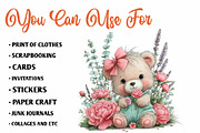 Baby in bloom Teddy bear png, a Seasonal Illustration by CreationArt (Thumbnail 5 of 7)