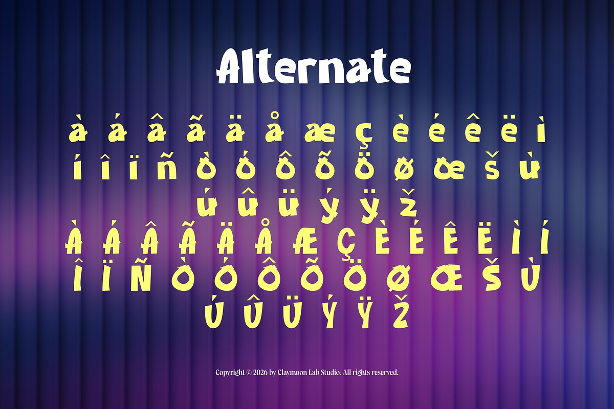 Bramble Bold Playful Chunky Font, a Serif Font by Claymoon Lab (Photo 4 of 7)