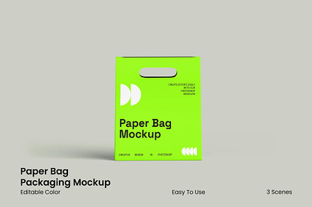 Paper Bag Packaging Mockup, a Packaging Mockup by renderstockmarket