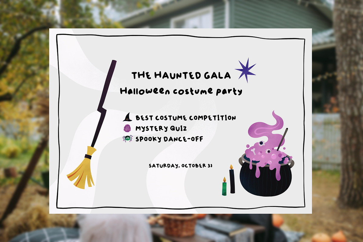 Halloween Party. 80+ Illustrations, a Decorative Illustration by Vicccky (Photo 4 of 9)
