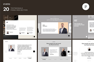 20 Figma Web Testimonial Section