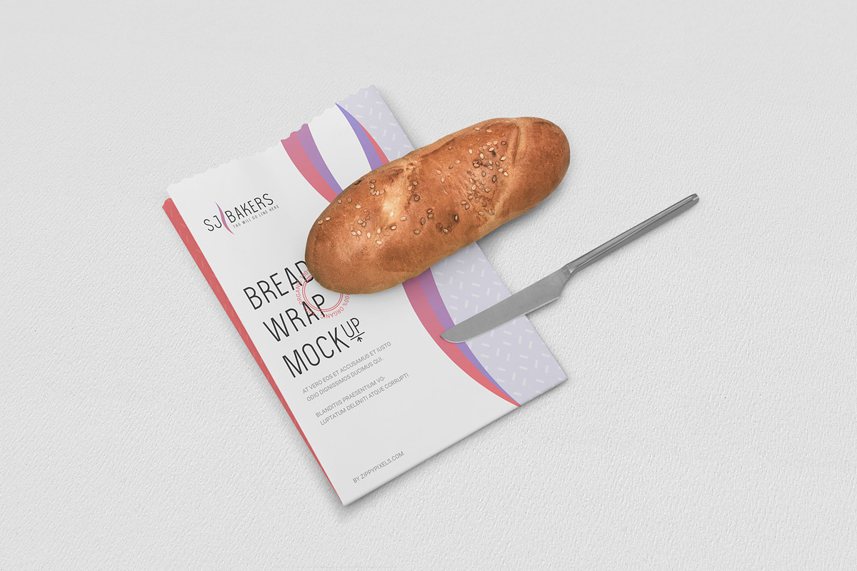 Bread Packaging Mockups, a Packaging Mockup by ZippyPixels (Photo 2 of 4)