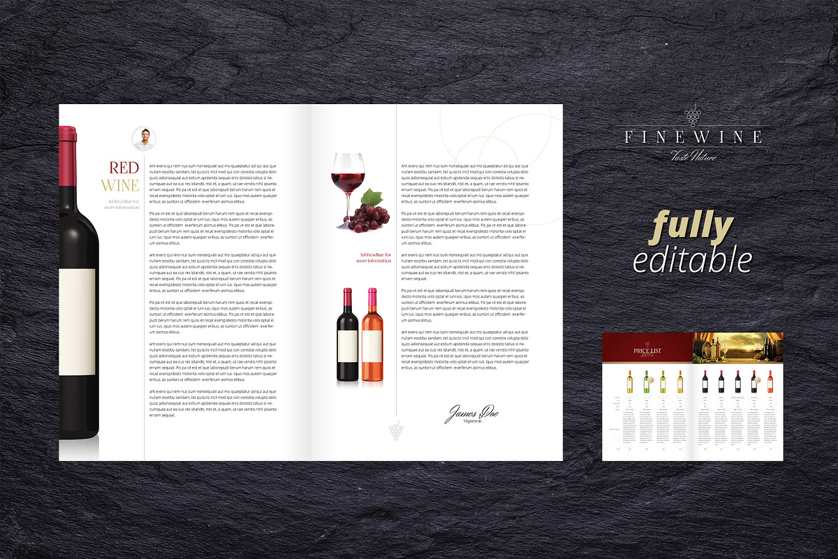 Fine Wine Bundle, a Brochure Template by easytemplates.store (Photo 2 of 6)