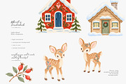 cozy storybook winter clipart set, a Decorative Illustration by Patishop Art (Thumbnail 3 of 9)