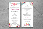 Wedding Program Template, an Invitation Template by retrographix (Thumbnail 1 of 4)