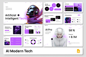 AI Modern Tech Google Slides