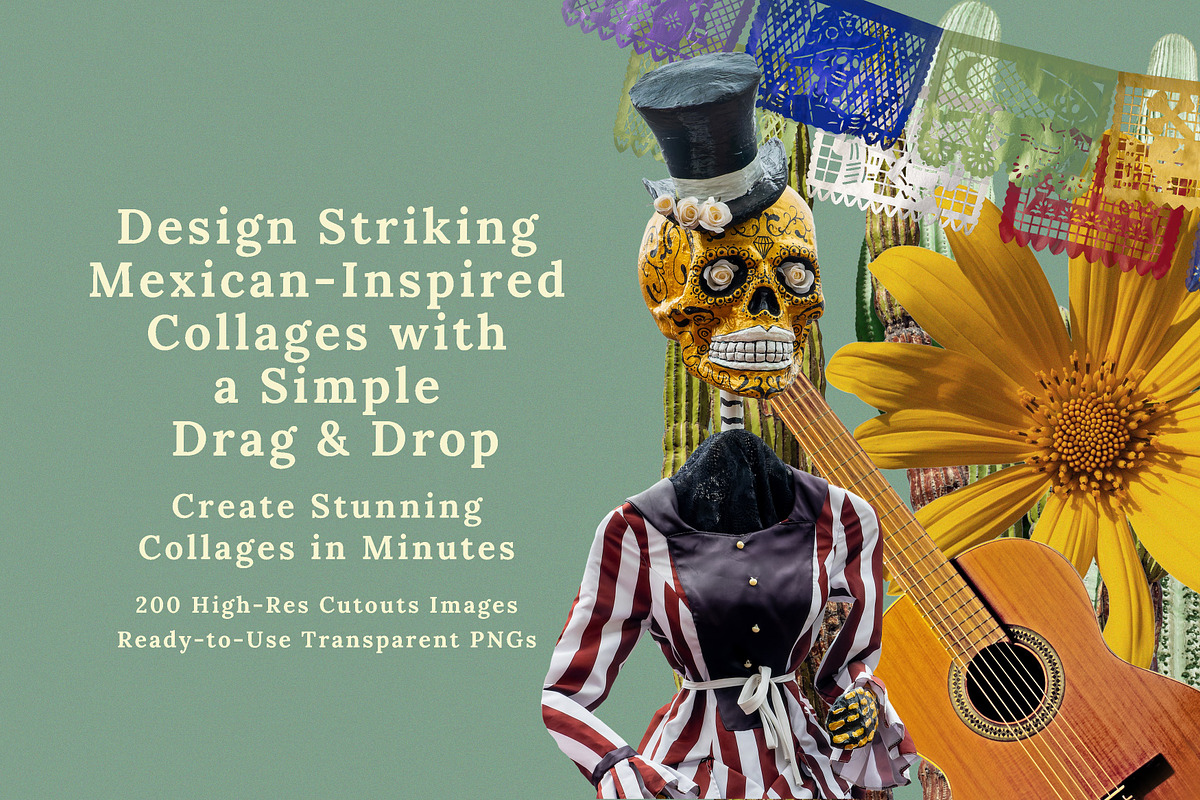 Viva Mexico Collage Creator, a Graphic by Paper Flowers Studio (Photo 2 of 8)