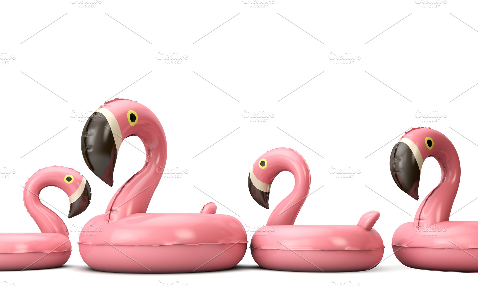 Pink inflatable flamingo stock photo containing flamingo and summer, a Holiday Photo by ink drop