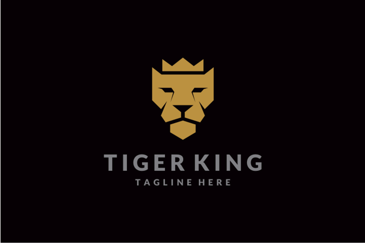 Geometric Tiger King Head Logo, a Branding & Logo Template by yopie (Photo 1 of 3)