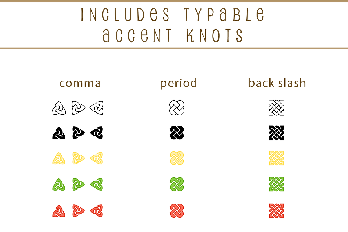 CELTIC Color FONT - Aon Manuscript, a Script Font by AonCelticArt (Photo 4 of 5)