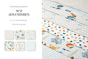 Kids Patterns Sea Adventure, a Pattern Graphic by PROTEA Watercolor Studio (Thumbnail 2 of 11)