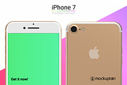 Iphone 7 Mockup White Gold Straight, an iPhone Mockup by mockuptain (Thumbnail 6 of 6)