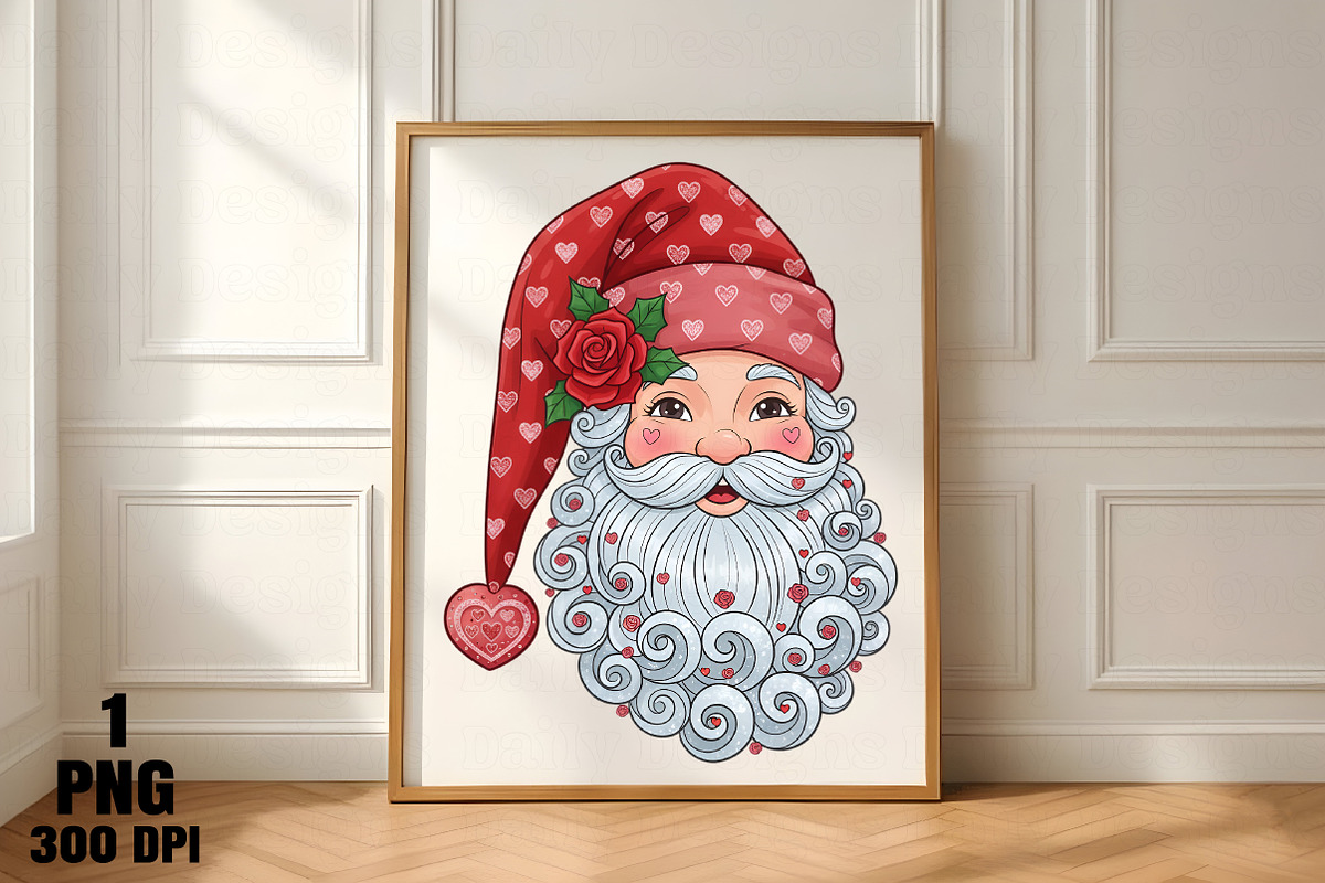 Whimsical Valentine Santa PNG, an Illustration by Daily.Designs (Photo 2 of 5)