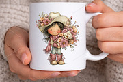 Funny Summer Western Girls Clipart, an Illustration by Canvas Craft (Thumbnail 6 of 7)