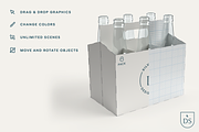 3D 6-Pack Carrier Mockup, a Packaging Mockup by Silver Moon Design School (Thumbnail 2 of 3)