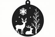 Christmas Laser Cut Ornament Bundle, an Object Graphic by musafir_fashion (Thumbnail 5 of 13)