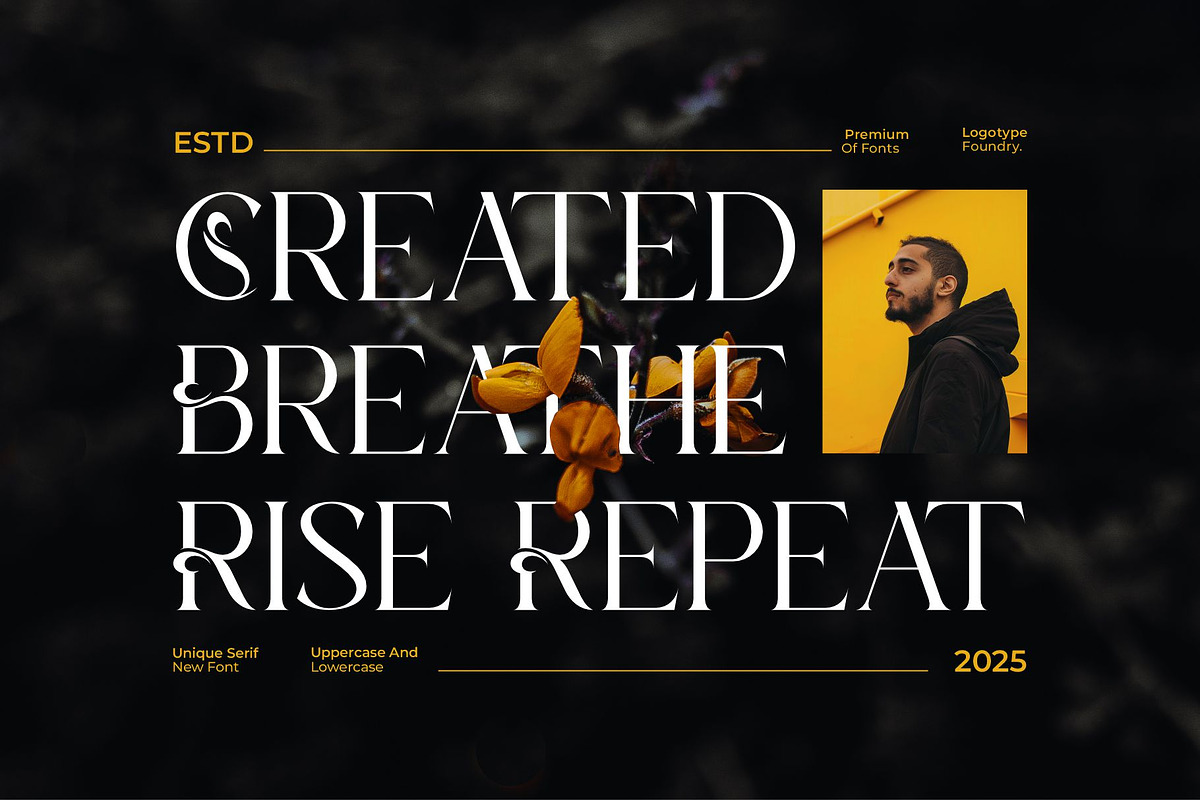 Tevano || Modern Unique Serif Font, a Serif Font by Ermedia Studio (Photo 3 of 10)
