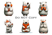 Cute Winter Polar Bear Watercolor, an Illustration by Craft Nest (Thumbnail 7 of 9)
