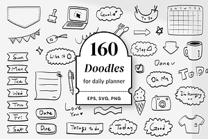 160 doodles for planner