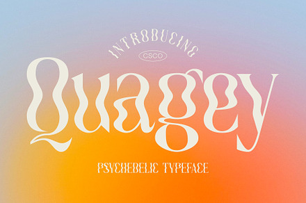 Quagey - Psychedelic Typeface, a Serif Font by Craft Supply Co.