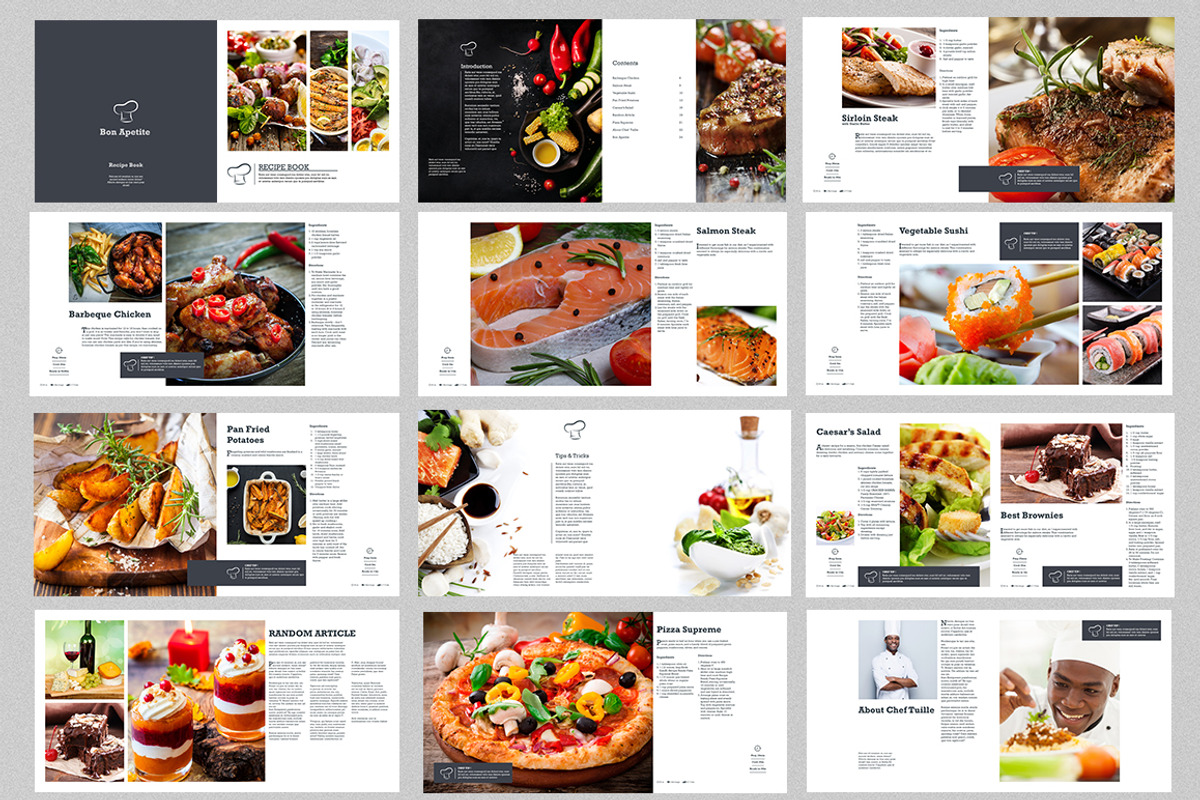 Recipe Cook Book Template, a Brochure Template by Machel Design (Photo 10 of 10)