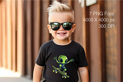 Alien on skateboarding. TShirt, an Animal Illustration by KENO Mascots (Thumbnail 6 of 10)