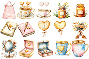 Golden Mother's Day Clipart, an Illustration by Watercolor design (Thumbnail 2 of 10)
