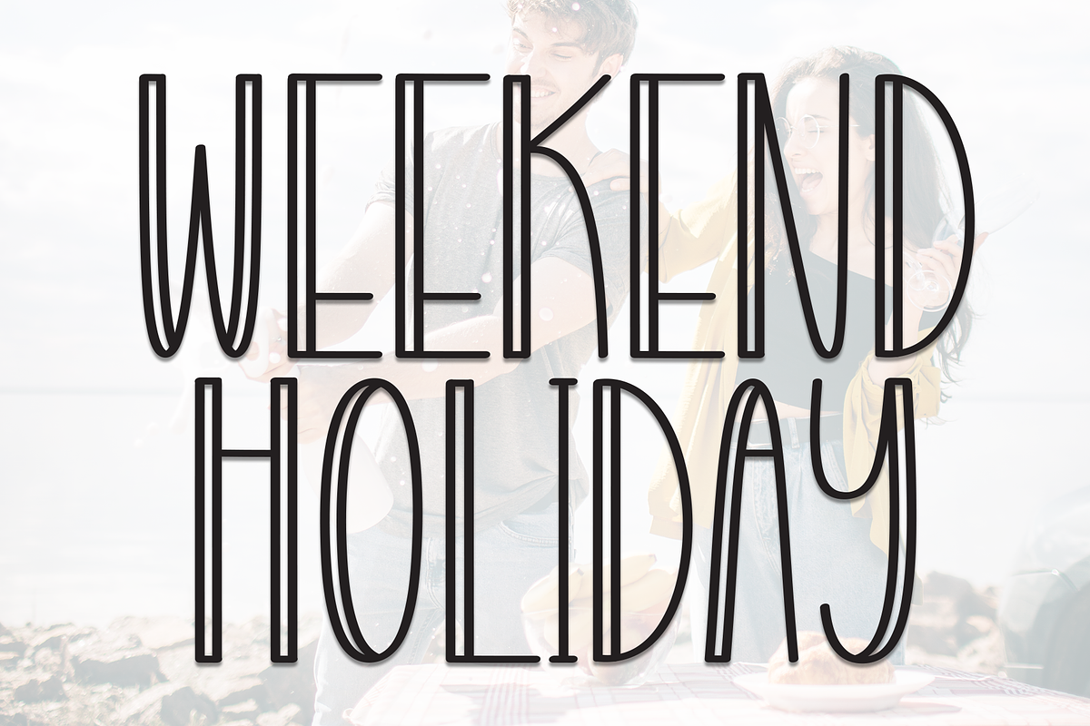 Weekend Holiday | Script Font, a Script Font by Scratchones (Photo 1 of 8)
