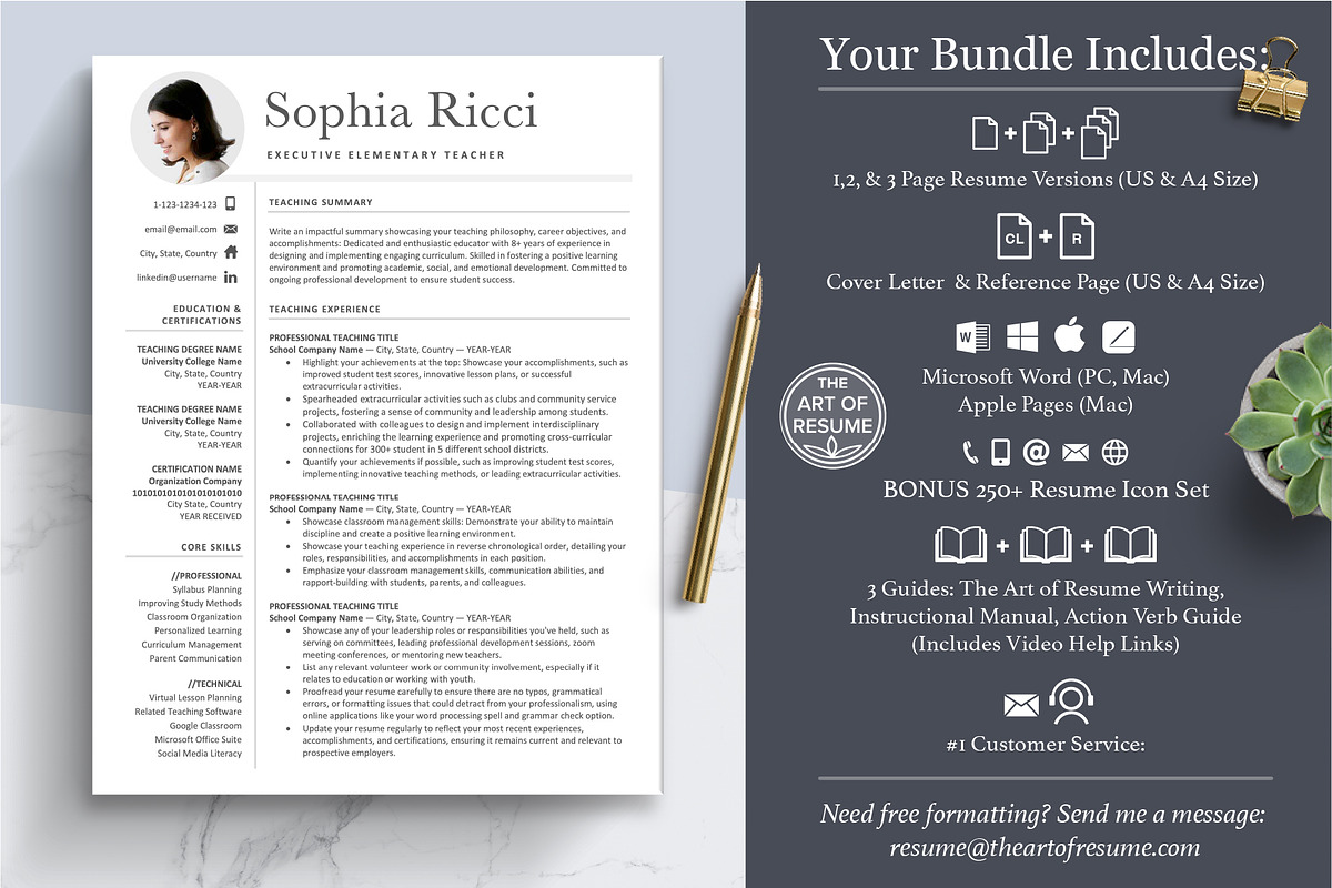 Teacher Resume Template | Educator, a Resume Template by The Art of Resume (Photo 3 of 8)