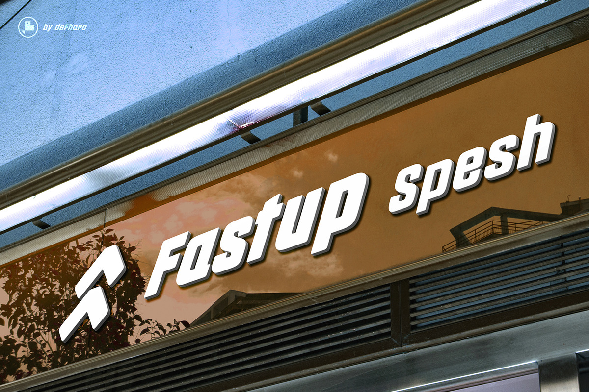Fastup accelerated typefaces, a Sans Serif Font by deFharo (Photo 4 of 8)