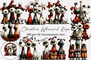 Christmas Whimsical Dogs  Clipart, an Illustration by Designworld