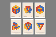 3D Geometry Printable Wall Art Set, a Background Graphic by C Design Studio (Thumbnail 9 of 28)