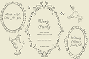 Line art hand drawn spiral frames, an Object Graphic by Grace Noboa Illustrations (Thumbnail 1 of 13)